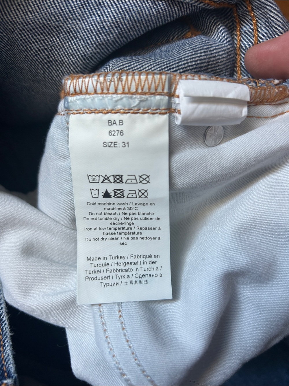 Ganni Women’s Indigo Blue Straight Jeans with Back Pocket Logo Size 31 cropped - Picture 6 of 9